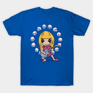 Preppy Skull Girl Logo Design T-Shirt